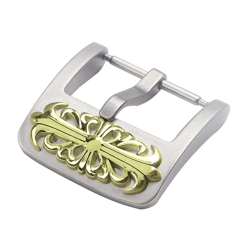 

Wholesale 10pcs New Watch Buckle 18mm 20mm Solid Stainless Steel Brushed Watchband Strap Silver Metal Clasp Strap Accessories