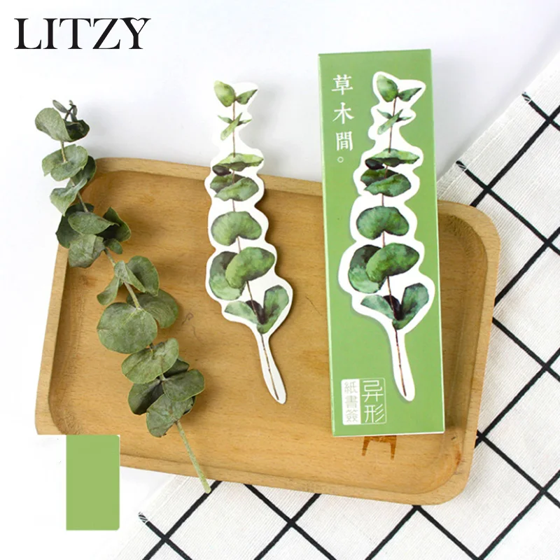 

30 Pcs/lot Leaves Plant Novelty Heteromorphism Paper Bookmarks Stationery Bookmarks Book Holder Message Card Stationery Gift