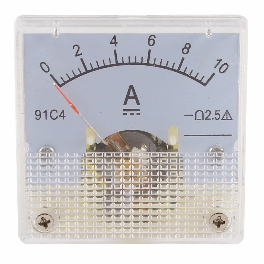 91C4 постоянного тока 10A Аналоговый Панель указателей метр амперметр