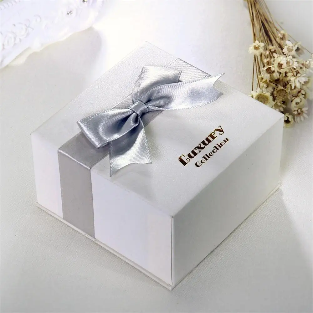 

(box only )Good Design White Paper Gift Boxes for Bangle/Big earring/Pedant set Higher Quality Jewelry Packaging 8.7*8.7*5 CM