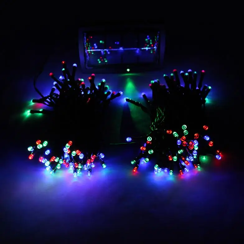 LONGSTAR Solar 200 LED String Light Christmas Wedding Party Garden Tree RGB UK | Лампы и освещение
