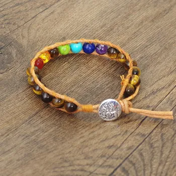 Bracelet 7 Chakras de Guérison Arbre de vie