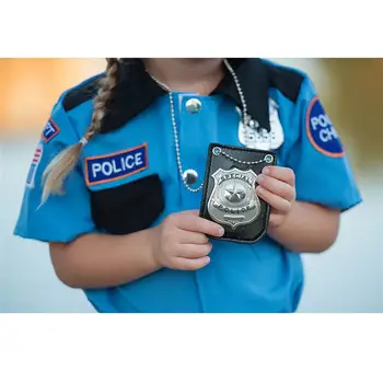 

New America Police Role Play Toy Dress Up Pretend Play America Police Special Badge With Chain And Belt Clip