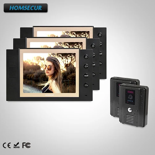

HOMSECUR 8" Video Door Entry Security Intercom+One Button Unlock for House/Flat TC011-B + TM801-B