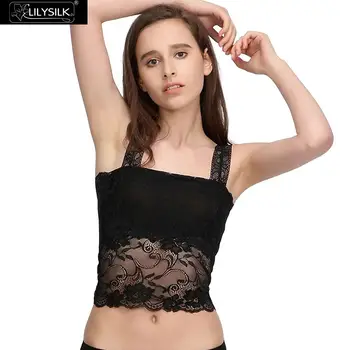 

LilySilk Silk Top Bra Ring-Free Lace Tube Free Shipping