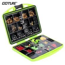 Goture рок рыболовные аксессуары коробка Вертлюги джиг крюк грузило плавающие Клипсы из бисера свинец Карп рыболовные аксессуары коробка рыболовные снасти