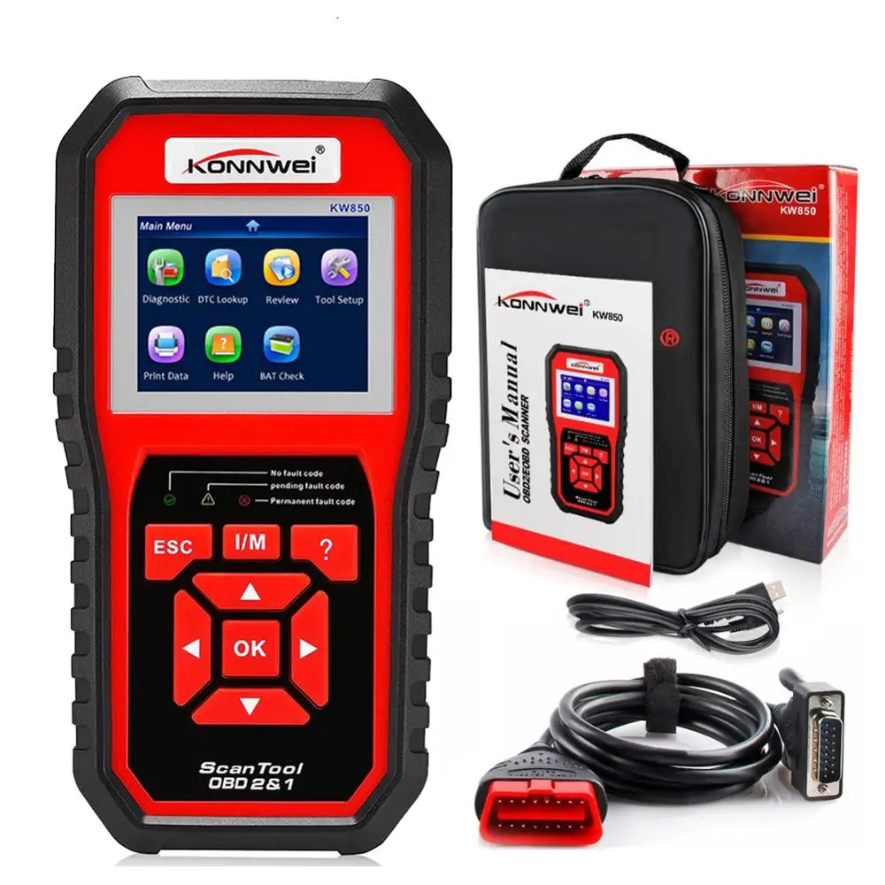 Профессиональный сканер OBD2 KW850 считыватель кодов OBD II Anto диагностический