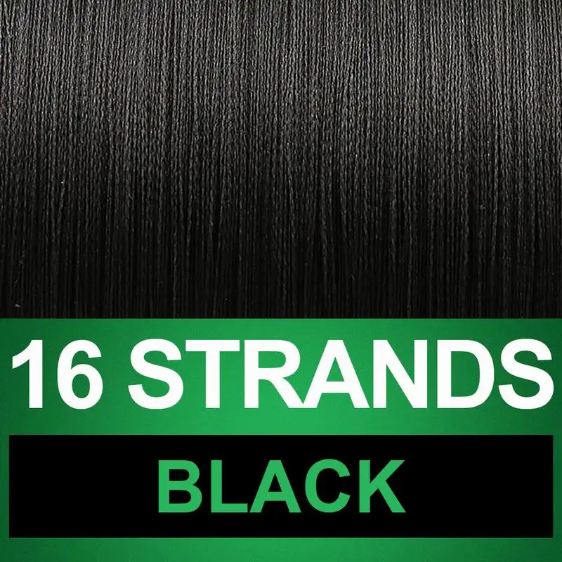 Black Frwanf 500 м 16 оплетка леска для зимней рыбалки рыбных резьбы 20 30 40 50 60 70 80 100 130 150 200 250 300LB - Цвет: Black