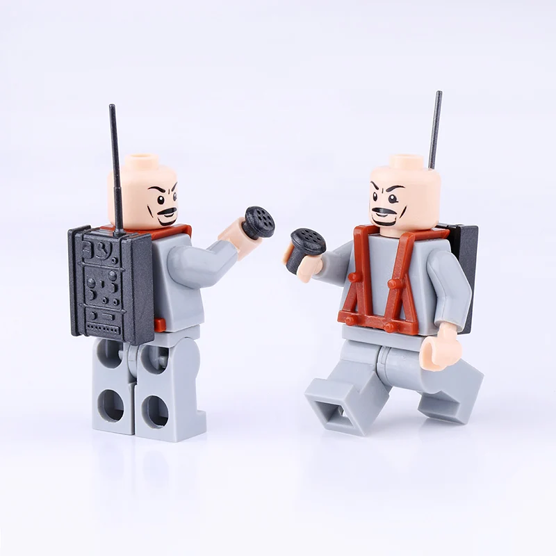 

WW2 Military Army Soldier Figures Communication Radio Building Blocks Interphone for Weapon Fittings Bricks Toys for Children