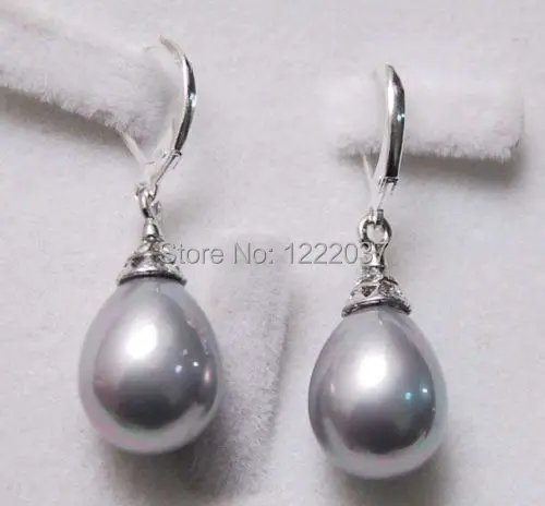 Серьги подвески с жемчугом 12 х16 мм|earring component|pearl blackearrings clothing |