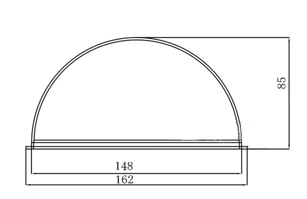 162x85 мм крытый наружный CCTV Замена акриловая прозрачная крышка камеры наблюдения прозрачность безопасности купольный протектор корпуса