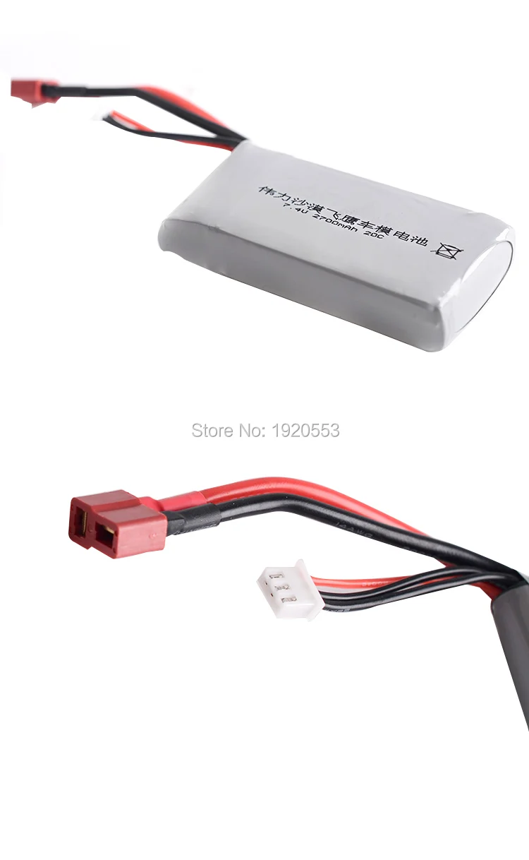 7 4 V 2700mah 20C 2S Lipo батарея запасные части для Wltoys 12428 12423 1:12 RC автомобиля | Игрушки и