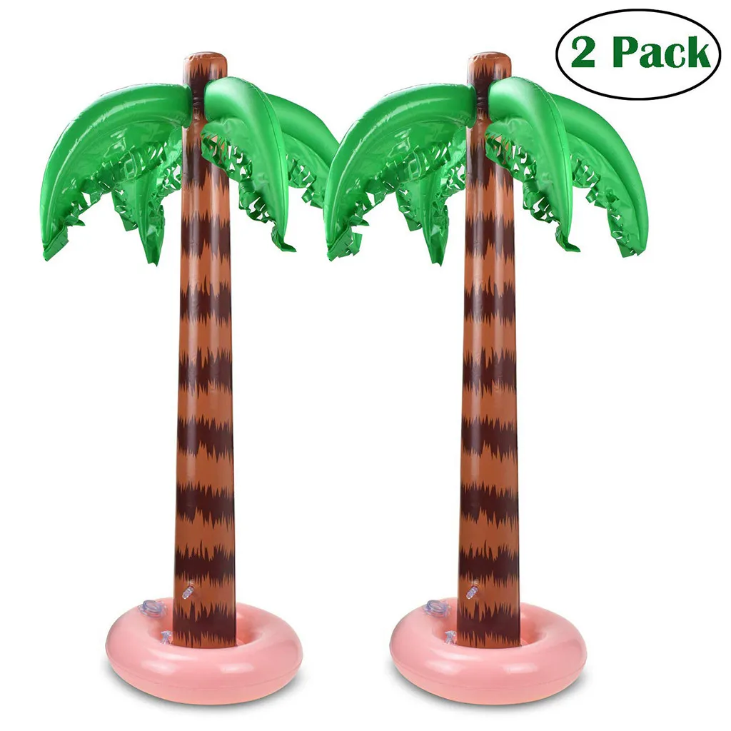 

Inflatable Toy 2pc Inflatable Palm Trees Toys 90cm Coconut Trees Beach Backdrop for Party Children Family Inflatable tree