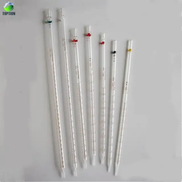 10pcs Pipette 25ml, School Chemistry Laboratory Glass Dropper Pipettes