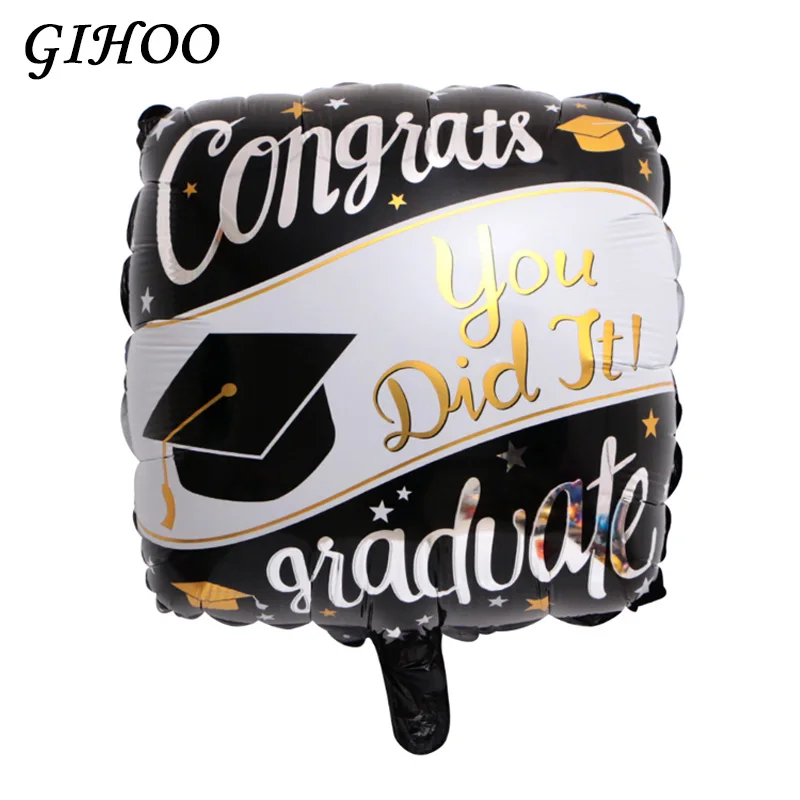 50 шт 18 дюймовые выпускные круглые баллоны 2019 Congrats фольгированные воздушные шары