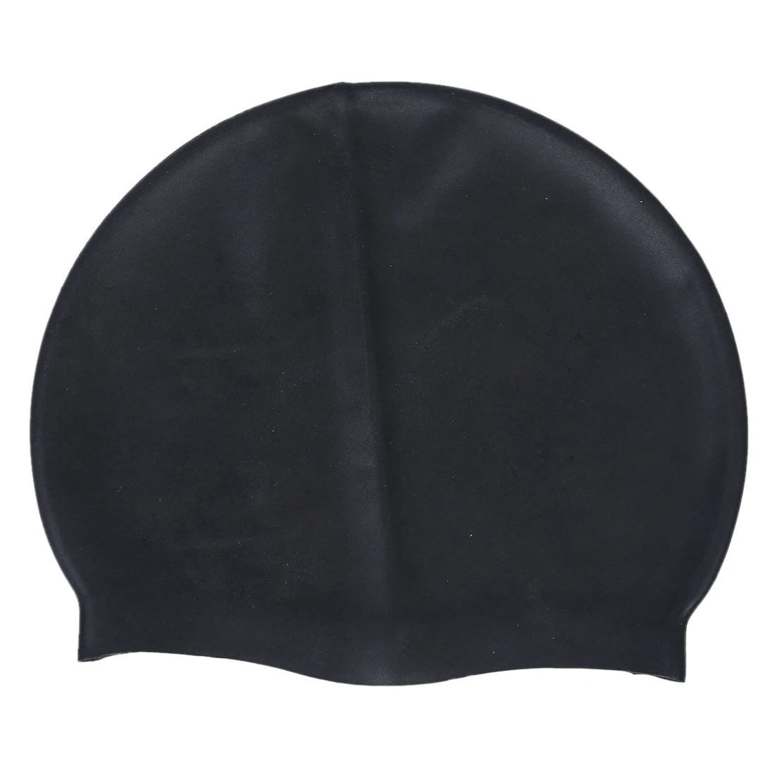 Black Soft Silicone Stretchable Swim Swimming Cap Hat for Adultsin