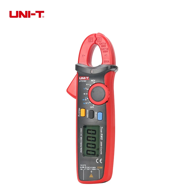 UNI T True RMS мини цифровой зажим UT210 клещи AC/DC Ток Напряжение Авто Диапазон VFC емкость