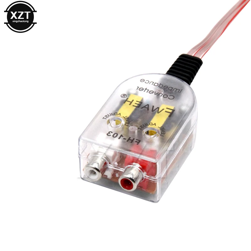 

1pcs for Car Speaker to RCA Level Adaptor High to Low Sockets Auto Line Out Audio converter Sound Subwoofer Amplifier High