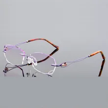 Новые RX2009 без оправы очки со стразами оправа для женщин модные очки