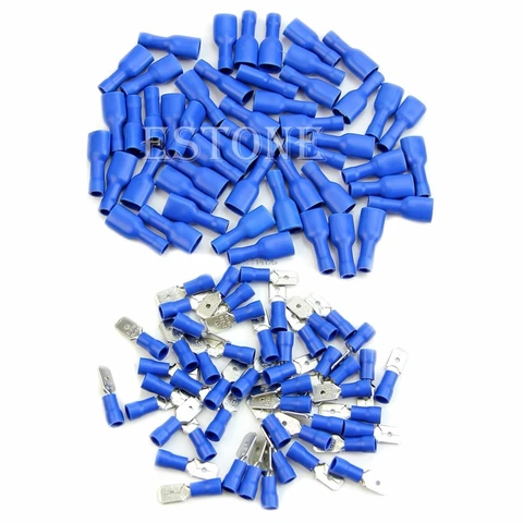 Insulated Spade Electrical Crimp Wire Cable Connector Terminal Kit
