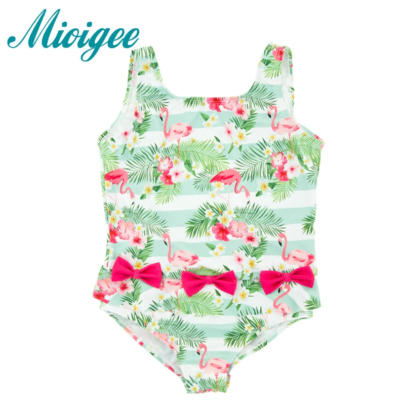 

Mioigee 2019 New Baby Swimwear One Piece Swimsuit Girls Kids Flamingo Print Swimsuit for Girl Summer Baby Clothing