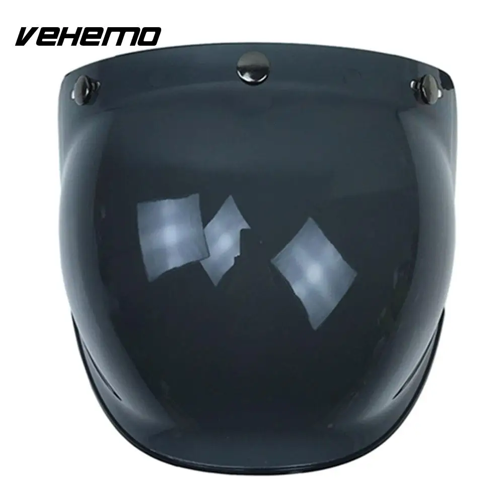 Vehemo мотоцикл флип вниз Ретро шлем козырек ветер пузырь щит линзы база открытый очки