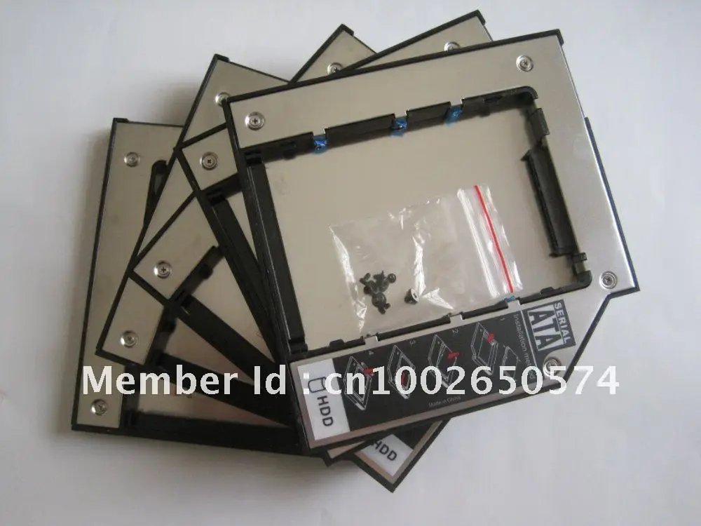 2-й жесткий диск HDD caddy адаптер 12,7 мм Универсальный SATA для ноутбука