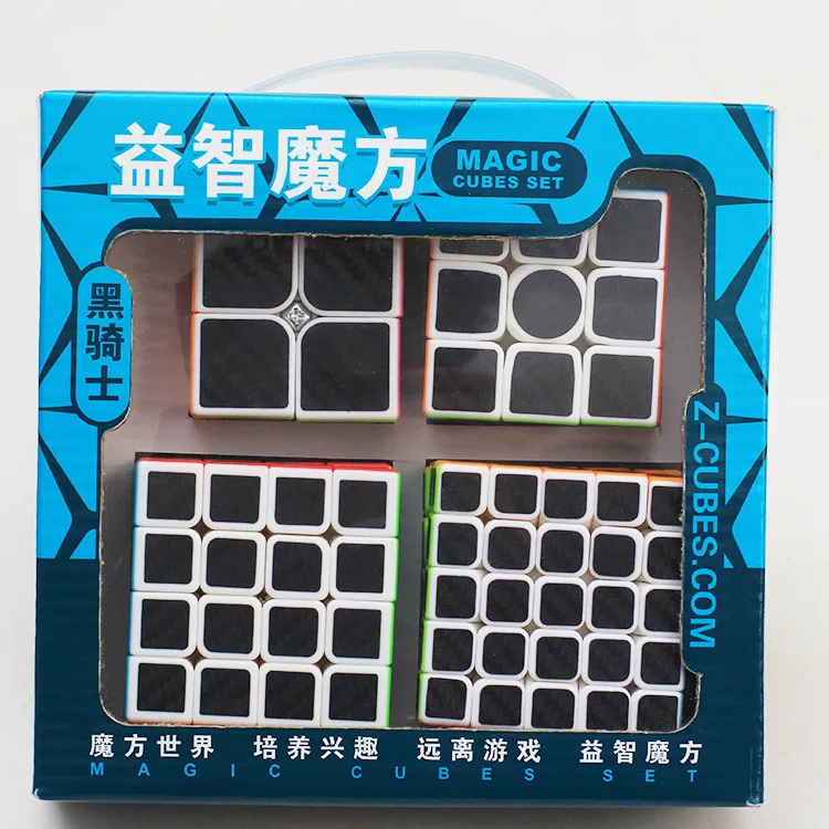 Zhenwei speed Cube Puzzle Pack | 2x2 3x3 4x4 5x5 Fiber Rice Pyramid Skew Megaminx Carbon Stickerless Cube набор Коллекция