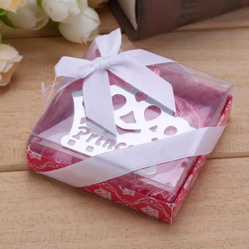 

1pc Metal Crown Bookmark Page Maker Wedding Party Small Gift Birthday Gift festivals Decorative Hanging Pandent with Box