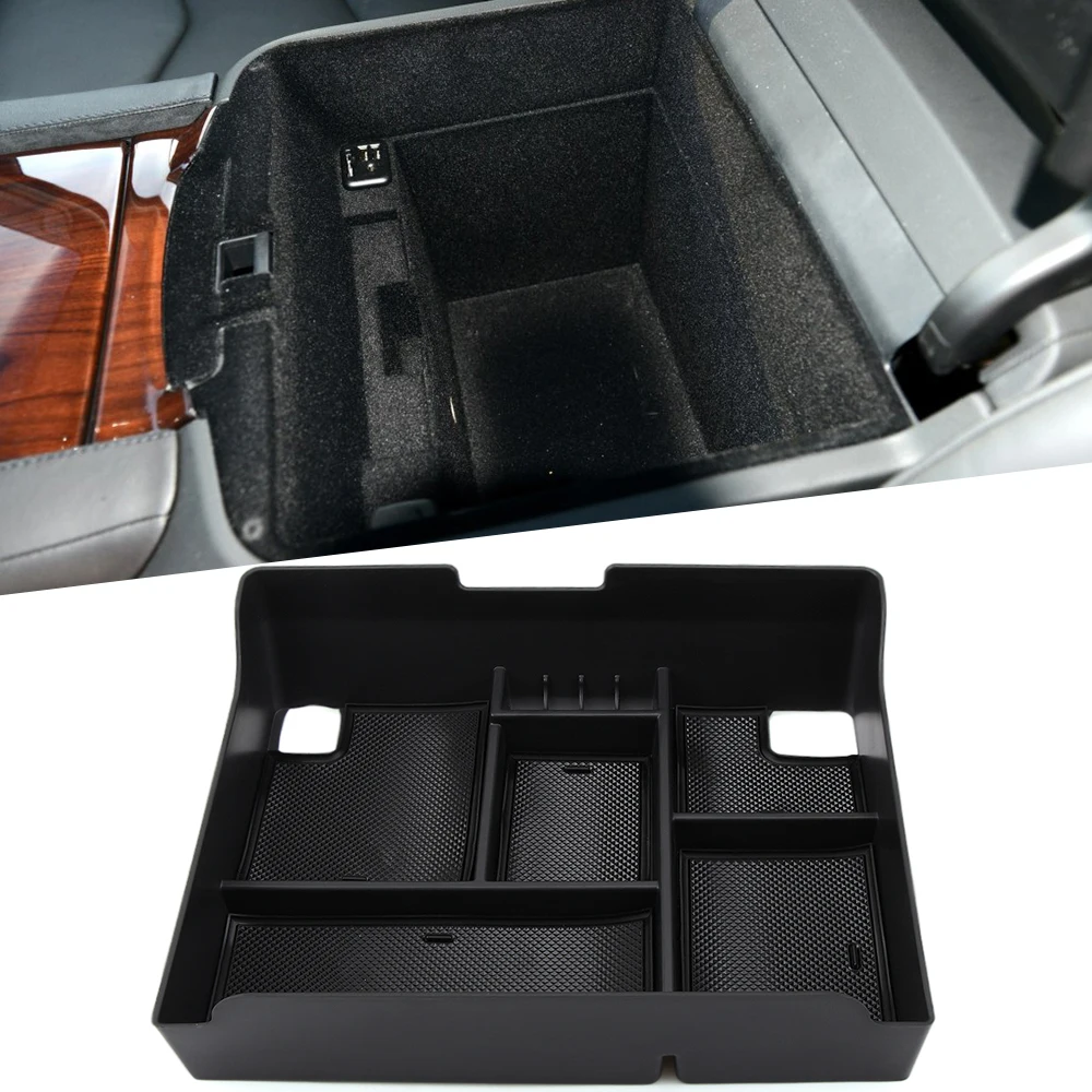 

Car Central Armrest Storage Box Container Holder Tray Car Organizer For Cadillac ESCALADE