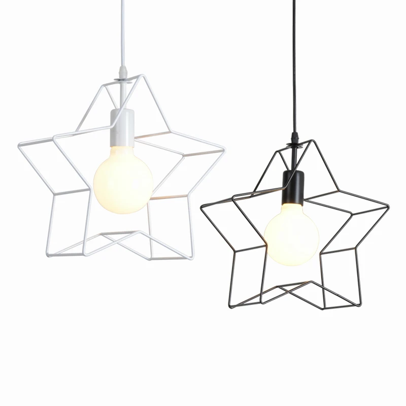 

Modern iron Pentagram pendant light children room deco pendant lamp luminaire retro cafe bar Industrial decor lighting fixtures