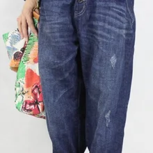 Осень года, дизайн, свободные хлопковые ковбойские штаны для отдыха