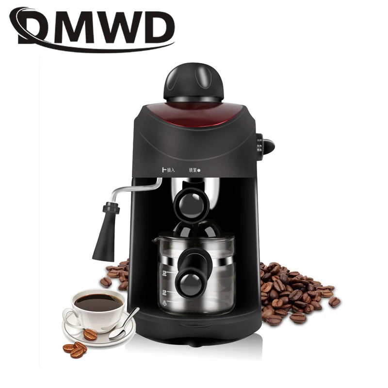 DMWD MINI Espresso Coffee Maker 5Bar Italian Pump Pressure Steam Milk
Frother Foam Bubble Machine Automatic Fancy Cappuccino Pot