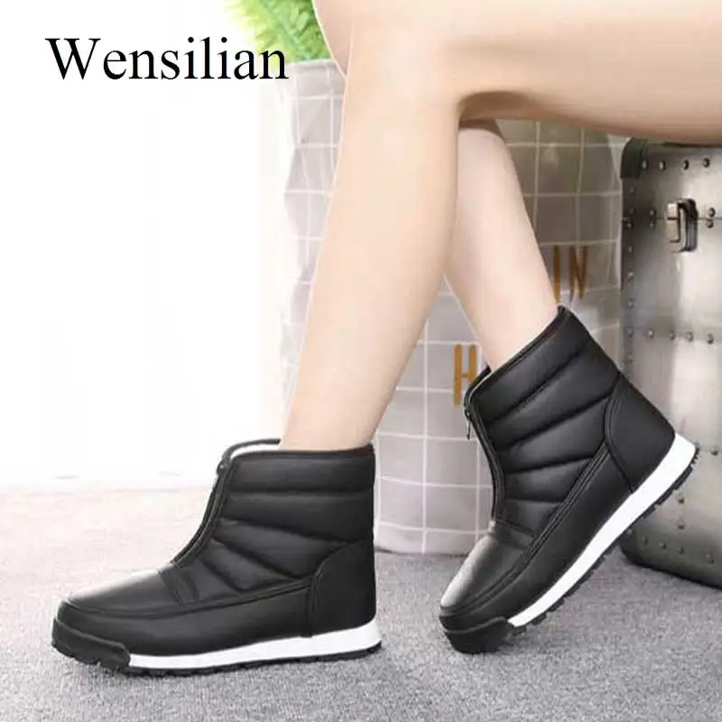 

Fashion Ankle Boots For Women Snow Down Winter Boots Shoes Fur Inside Zip Winter Shoes Unisex Botas Mujer PLUS SIZE Chaussure
