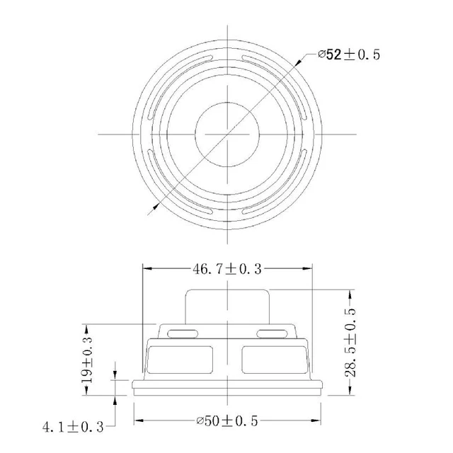 TONLEN 1Pcs 2 inch Full Range Speaker 5 W 4 ohm DIY Portable Bluetooth Speaker Mini Music Speaker 52mm HiFi Rubber Side Speakers
