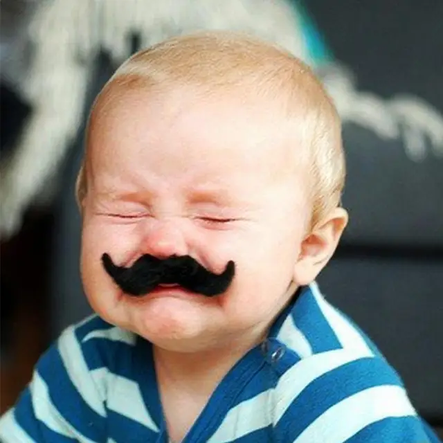 12pcs/set Costume Party Halloween Fake Mustache Moustache Funny Fake Beard Whisker