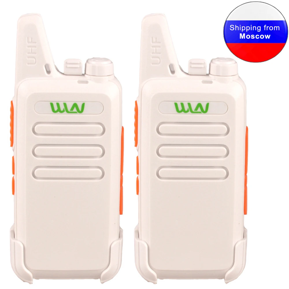 Комплект из 2 предметов, белая иди и болтай Walkie Talkie “иди и WLN KD-C1 мини радио УВЧ 400-470 МГц 5 Вт, 16 каналов, мини-портативный трансивер