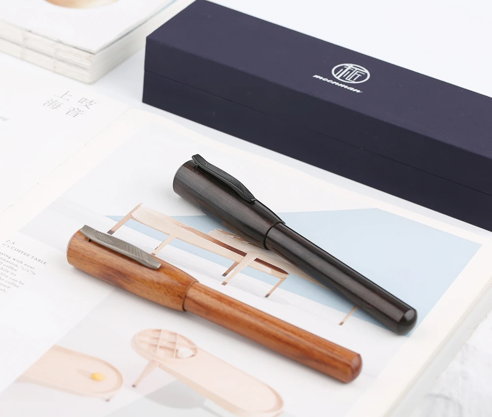 

Moonman M5 Handmade Rosewood Fountain Pen High-End Unique Craftsman EF/F/Small Calligraphy Bent Nib Business Writing Gift Set