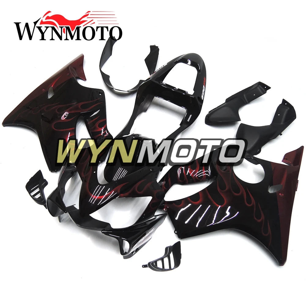 

Обтекатели для Honda CBR600F4i 2001 2002 2003 ABS инъекционный пластик комплект обтекателей для мотоцикла комплект кузова Черный Красный Пламя