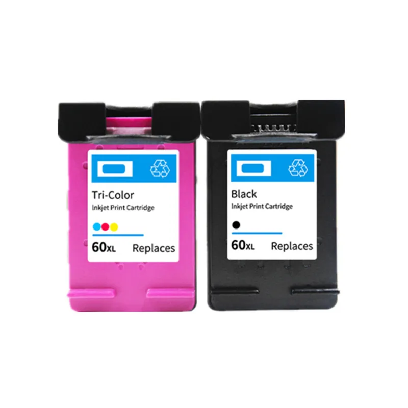 Compatível para hp Cartucho de Tinta para Hp60 Deskjet F4580 F4280 D2660 D2530 D2560 Photosmart C4680 60xl F2480 F2420 F4480 2 Cartuchos de tinta
