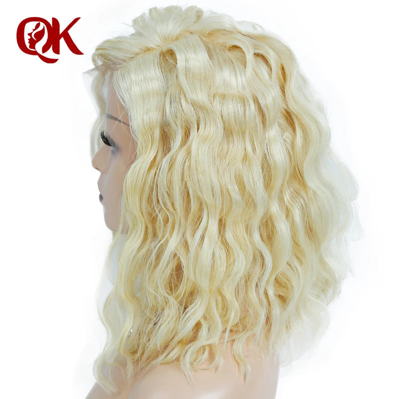 Queenking волосы 180% Плотность Платина блонд короткий Боб кружевные передние человеческие волосы парики предварительно выщипанные натуральные волосы бразильские волосы remy