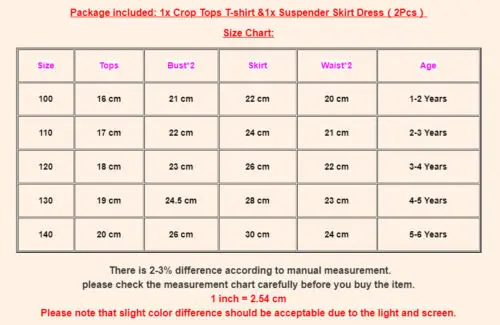 Girls Clothing Set Baby Girl Summer Outfits Circus Party Dress Crop Tops Suspender Dress