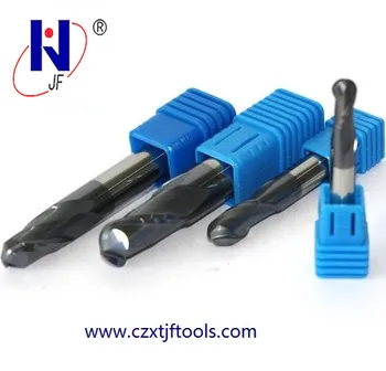 

JF R4*16*D8*60*2F Solid Carbide 4 Flutes Ball Nose End Mill, Metric, 70HRC, PT Coated endmills For Hard Steel