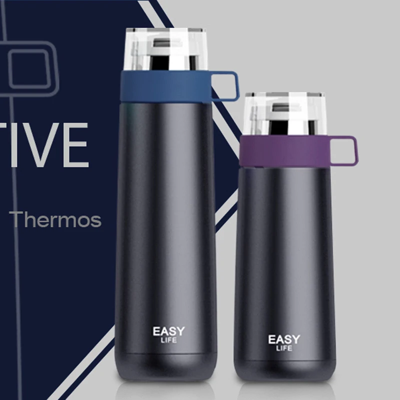 

YiHAO 350ml 500ml High Quality water Bottle fashion stainless steel vacuum flasks thermoses straight cup vacuum lovers cup