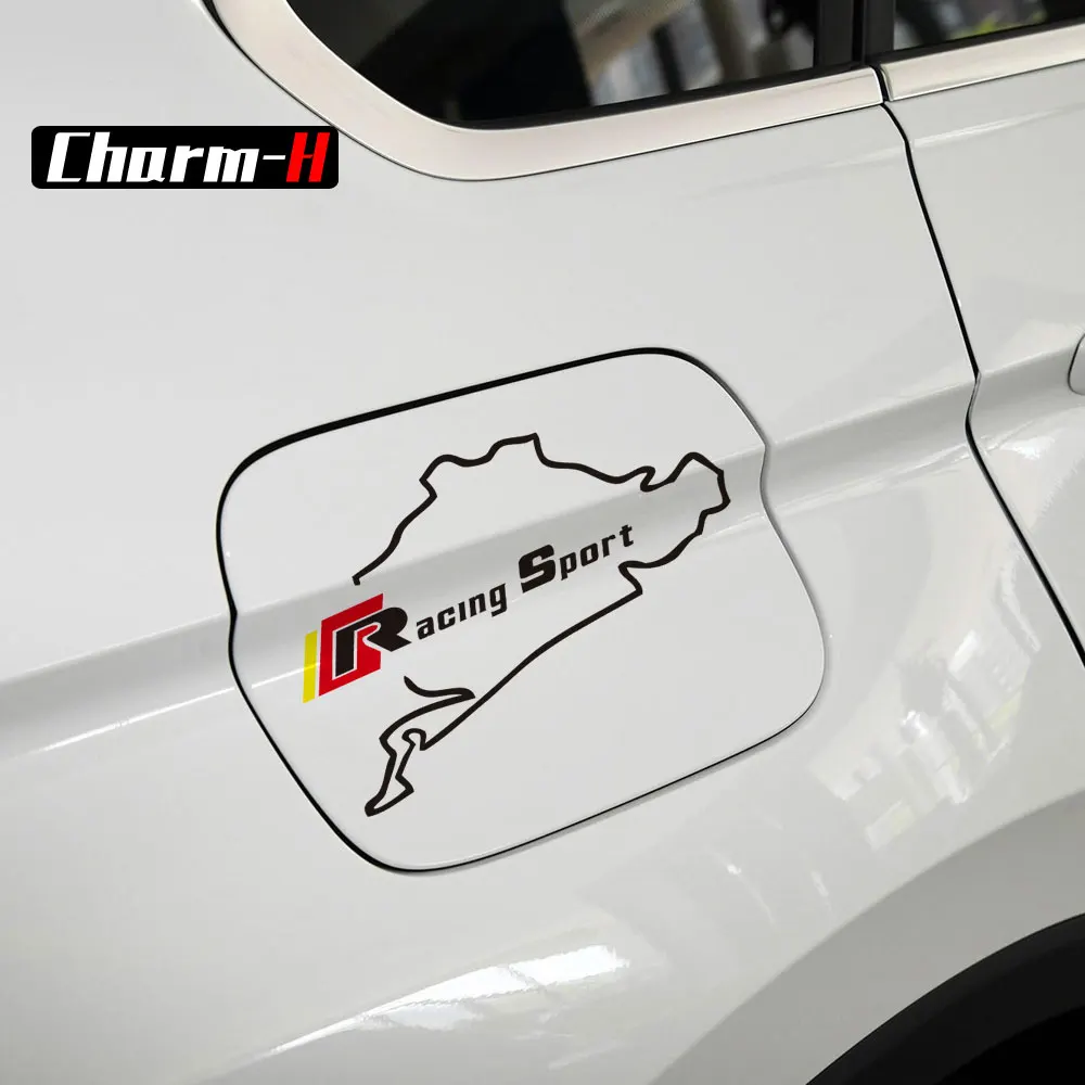 سيارة غطاء خزان الوقود ملصقا صائق سباق الرياضة لفولكس واجن جولف 5 6 7 بولو باسات B5 B6 B7 تيغوان شيروكو CC بورا MK4 MK5 MK6