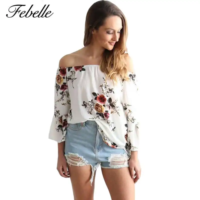 Aliexpress.com : Buy Febelle Off Shoulder Top Women