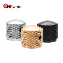 4 шт. металлическая купольная ручка для настройки тона с шестигранными винтами кнопки регулировки громкости для электрогитары бас черный/хром/золото