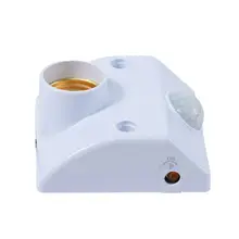 E27 лампа с датчиком движения держатель инфракрасный Регулировка человеческого тела индукционные лампы базы настенный светильник цоколь AC110-240V