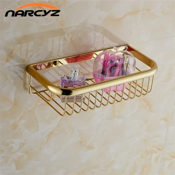 

Bathroom Shelves Shampoo Holder 30cm Wall Mounted Strong Brass Made Chrome Single Tier Bathroom Shelf Bathroom Basket 9095K