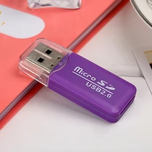 FFFAS полезный красочный внешний кардридер мини USB 2,0 кардридер для Micro SD карты TF карты для ПК MP3 MP4 плеер адаптер 1